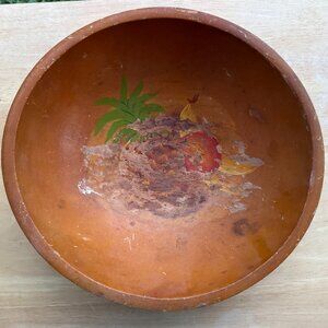 Antique Munising 13" Bowl Wooden Farmhouse Decor